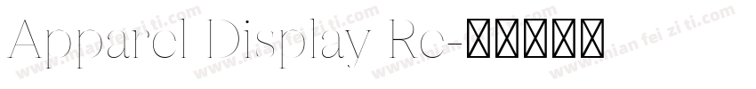 Apparel Display Re字体转换
